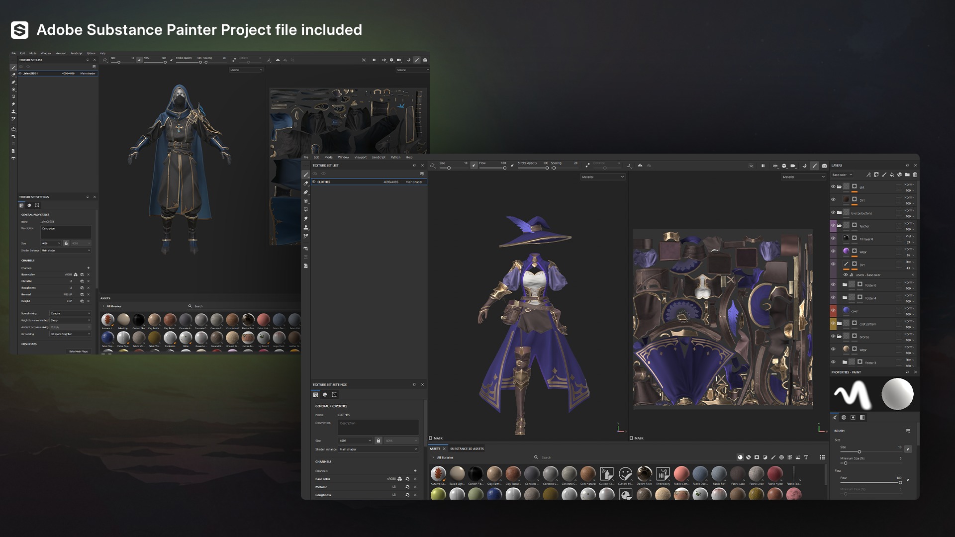 MMORPG Mages - Medieval Fantasy Modular Character Bundle 3D Model Collection_24
