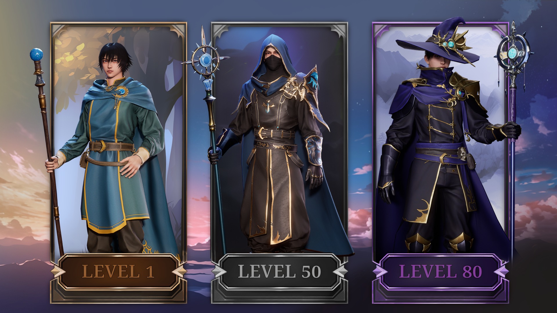 MMORPG Mages - Medieval Fantasy Modular Character Bundle 3D Model Collection_5