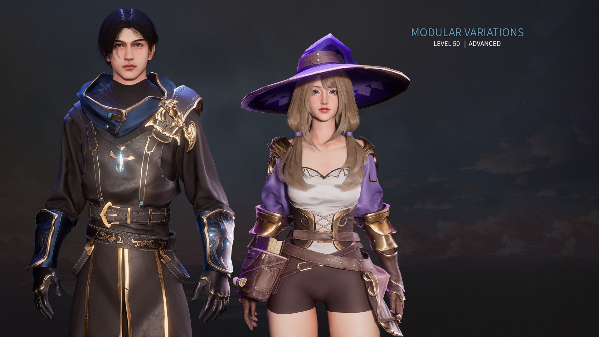 MMORPG Mages - Medieval Fantasy Modular Character Bundle 3D Model Collection_19