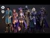 MMORPG Mages - Medieval Fantasy Modular Character Bundle 3D Model Collection_1