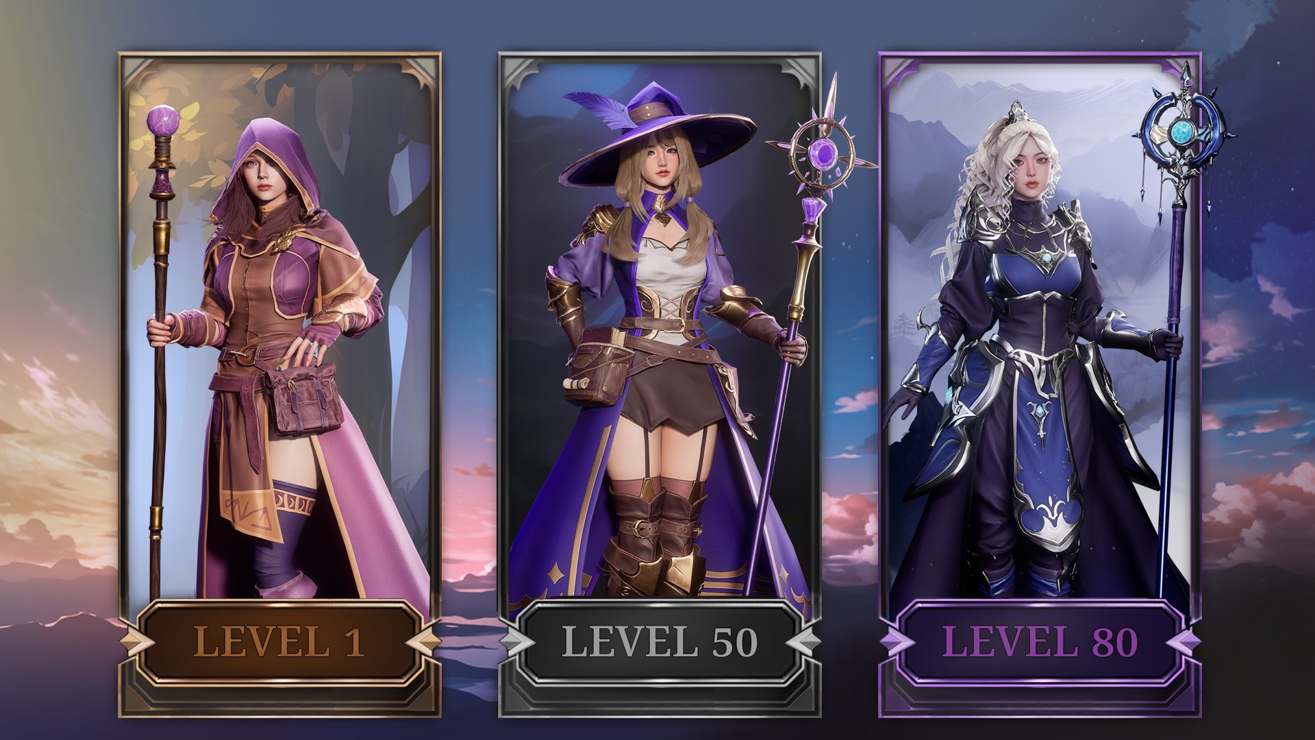 MMORPG Mages - Medieval Fantasy Modular Character Bundle 3D Model Collection_4