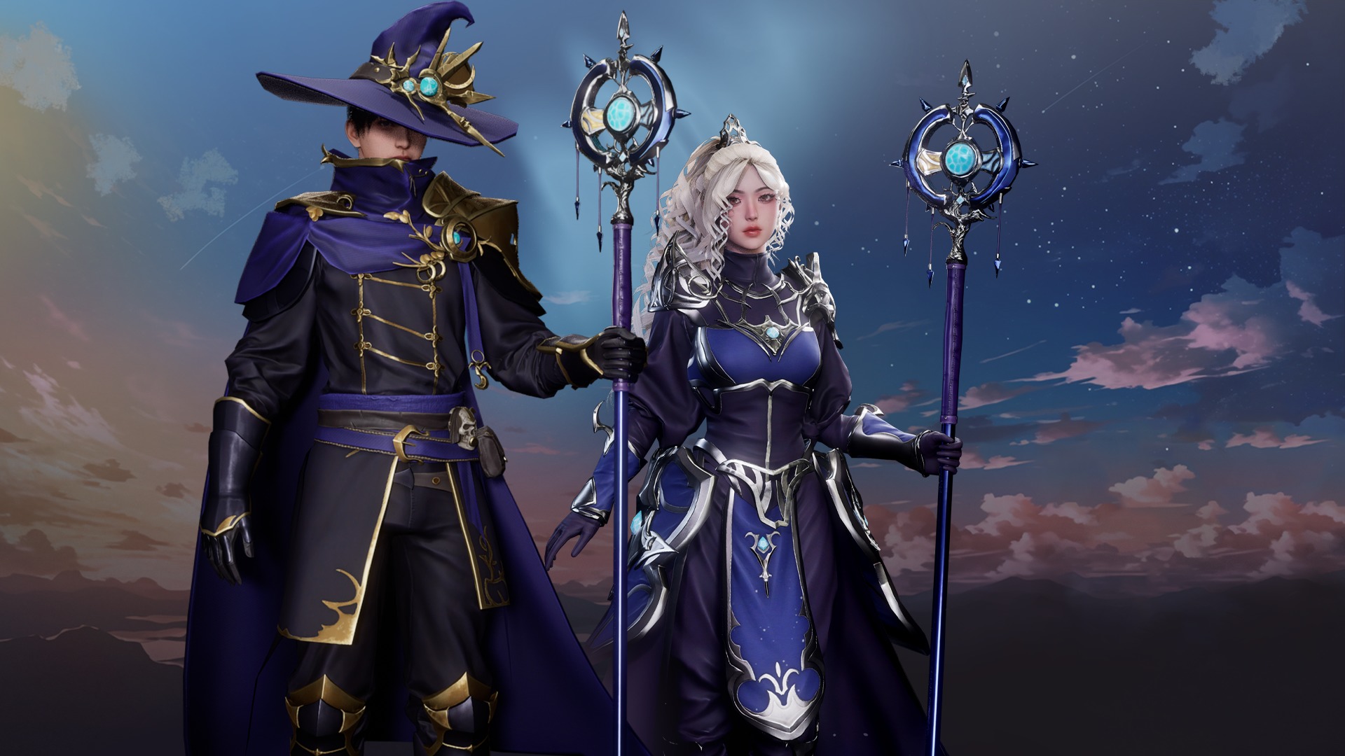 MMORPG Mages - Medieval Fantasy Modular Character Bundle 3D Model Collection_9