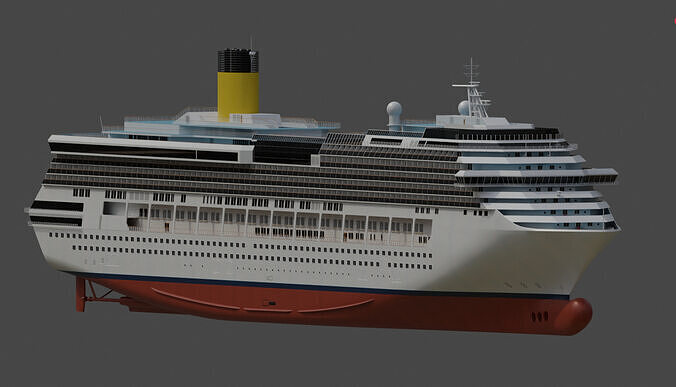 cruise ship - Costa Pacifica 3D model 3D model