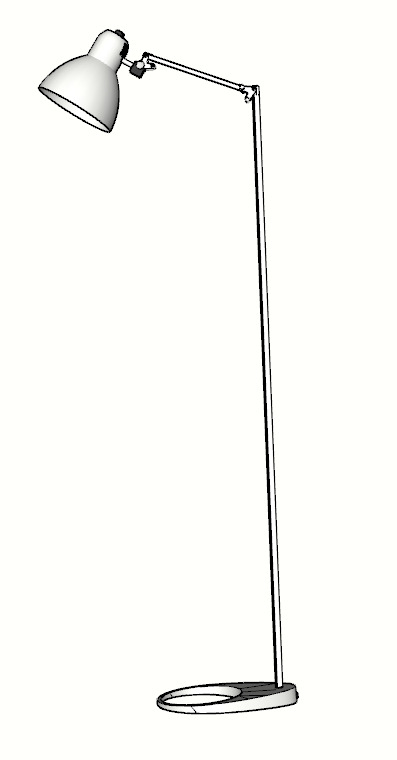 Minimalist Trio Floor Lamps 3D model_2