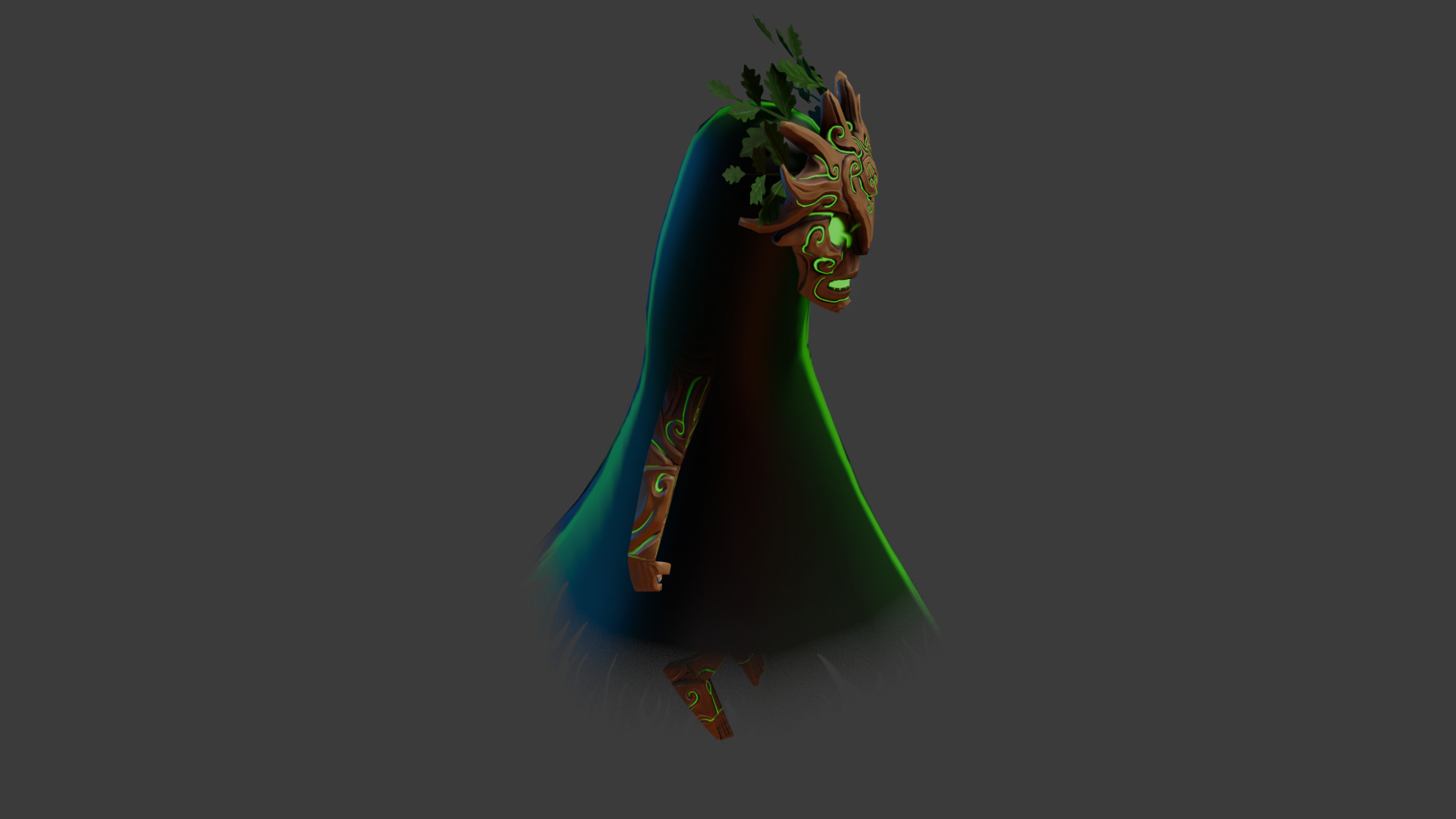 Low Poly Rigged model - A Wraith in the Woods Low-poly 3D model_5