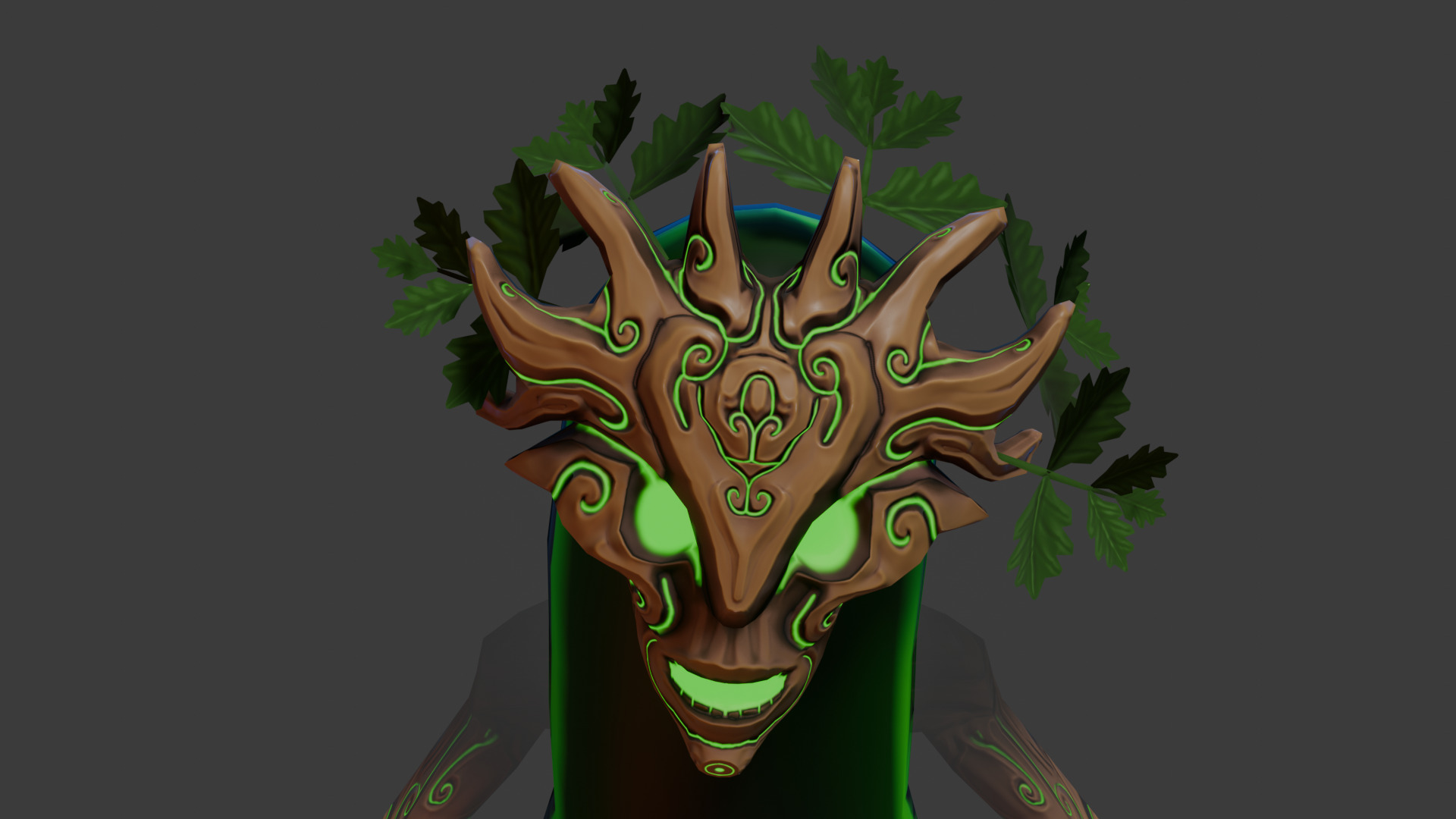 Low Poly Rigged model - A Wraith in the Woods Low-poly 3D model_6