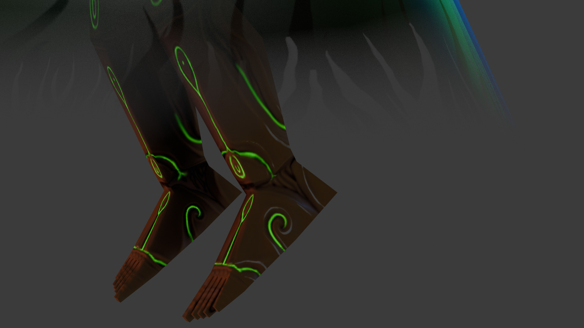 Low Poly Rigged model - A Wraith in the Woods Low-poly 3D model_9