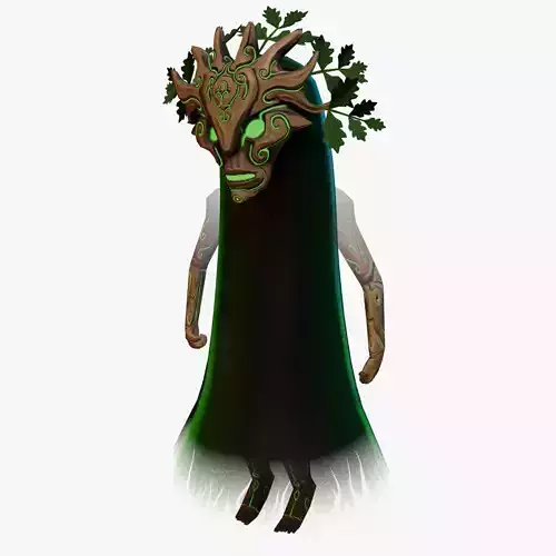 Low Poly Rigged model - A Wraith in the Woods Low-poly 3D model