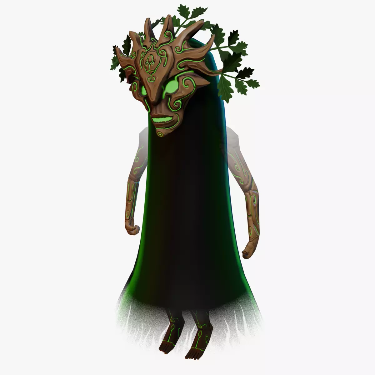 Low Poly Rigged model - A Wraith in the Woods Low-poly 3D model_0