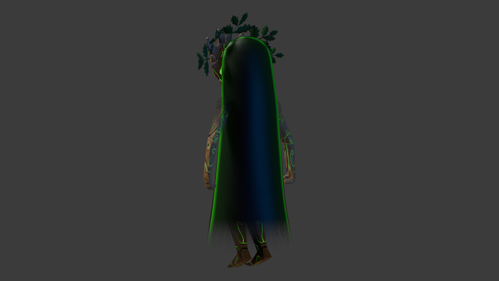 Low Poly Rigged model - A Wraith in the Woods Low-poly 3D model_3