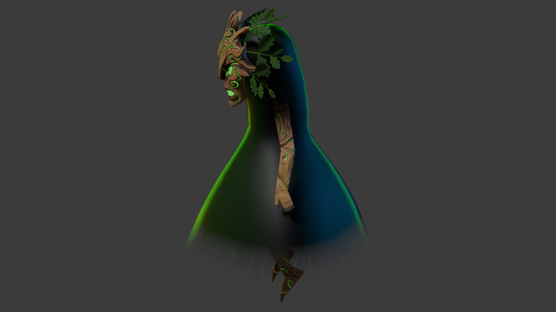 Low Poly Rigged model - A Wraith in the Woods Low-poly 3D model_2