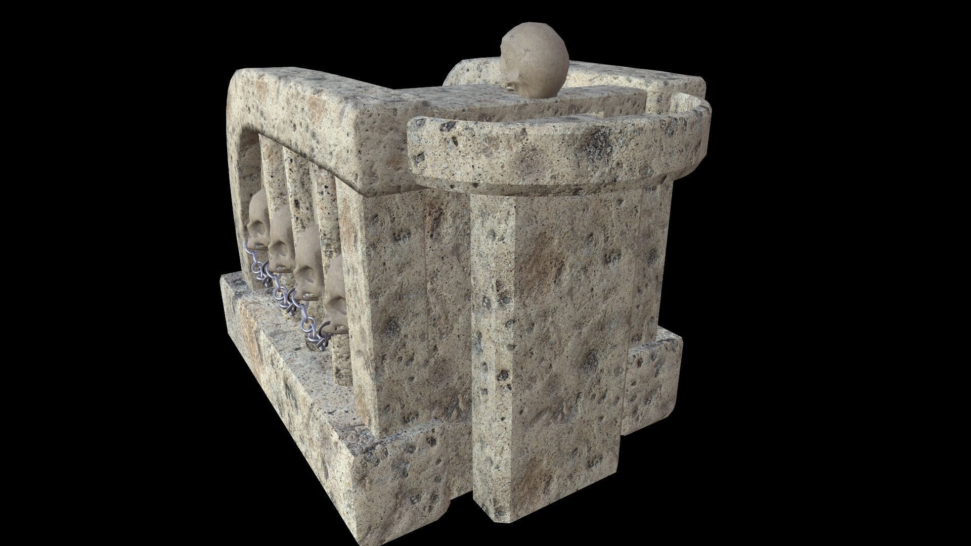 Fontain Medieval v2 Low-poly 3D model_2