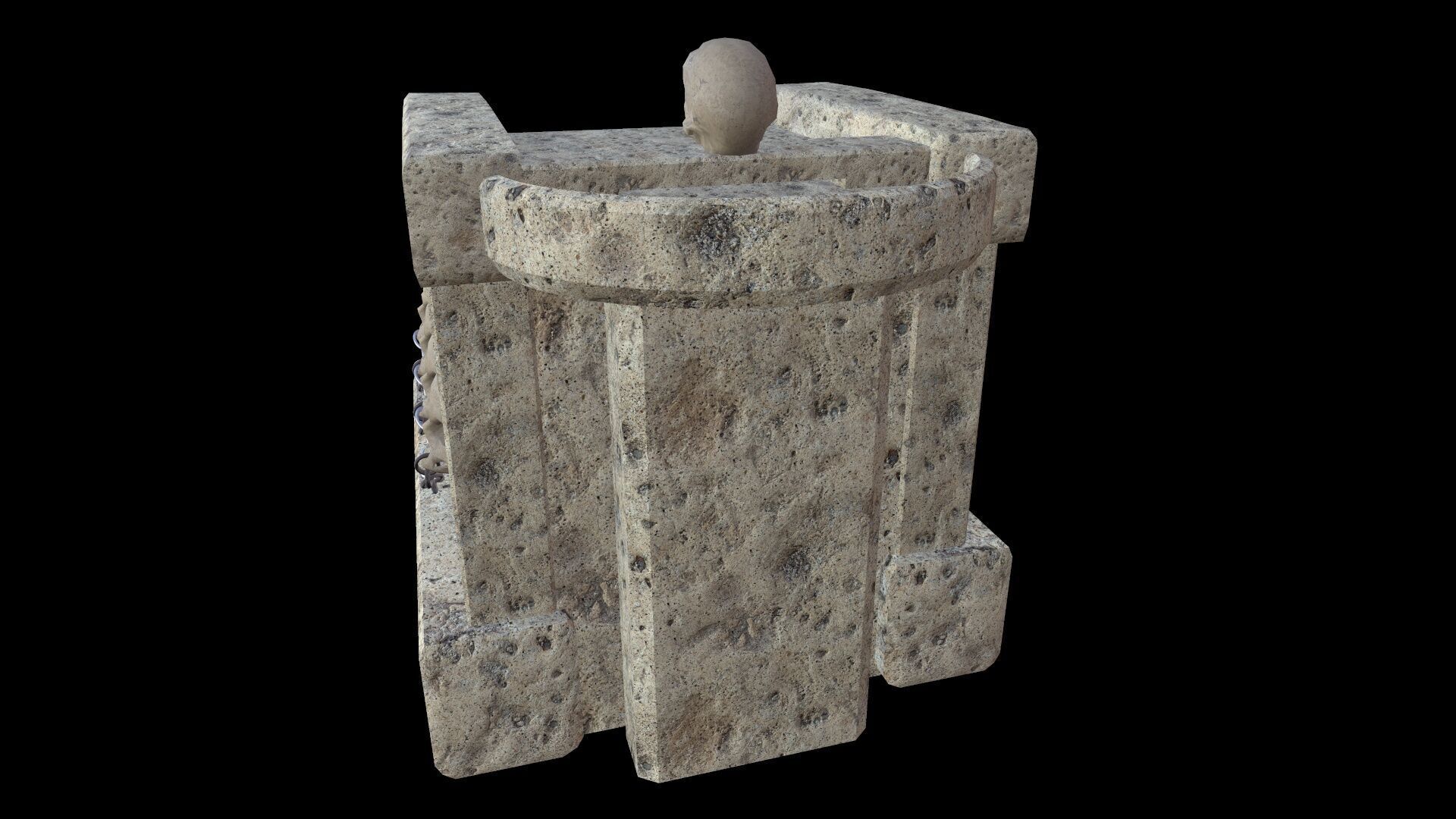 Fontain Medieval v2 Low-poly 3D model_3