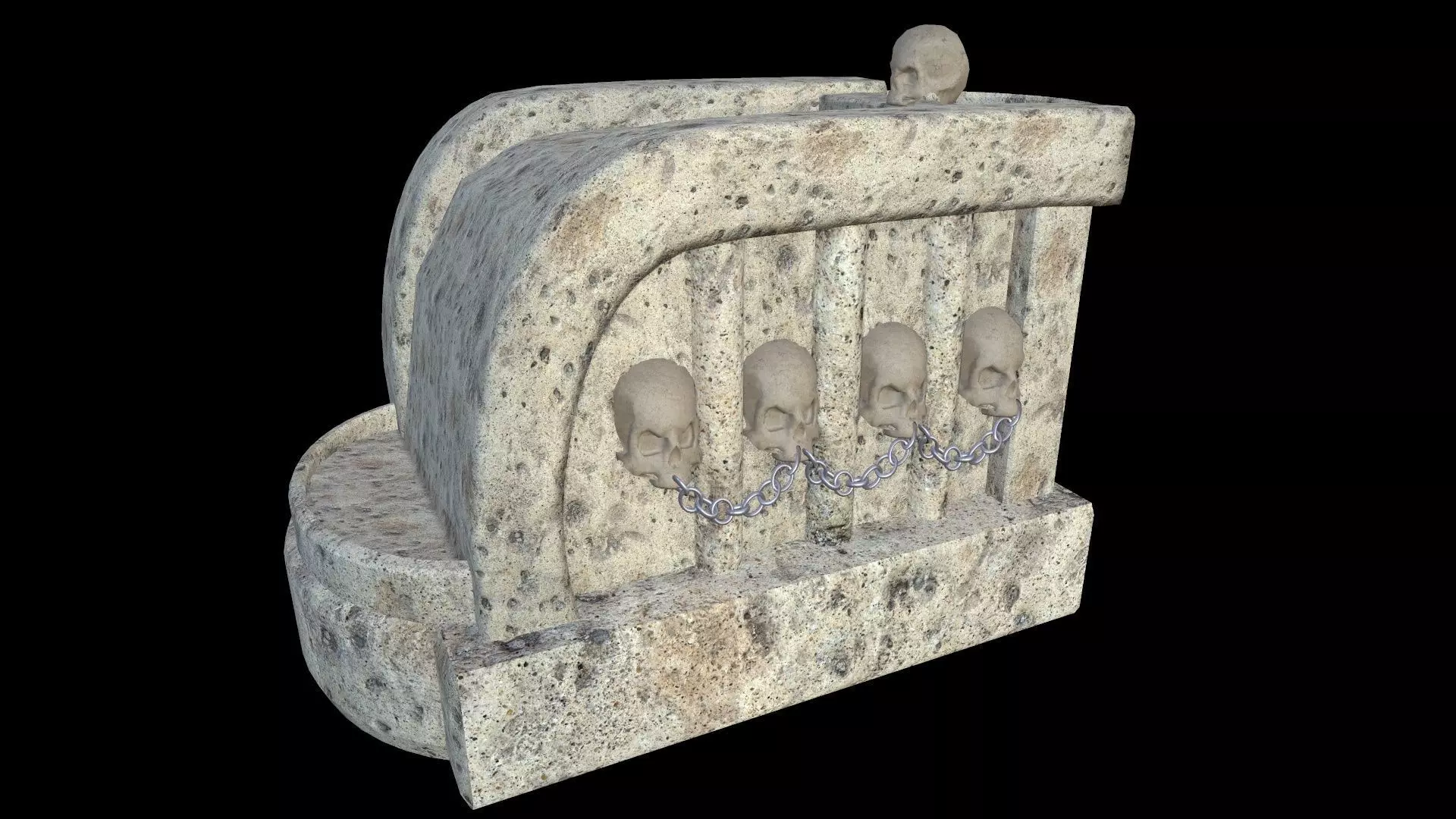 Fontain Medieval v2 Low-poly 3D model_0