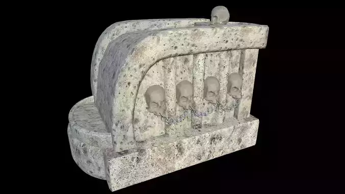 Fontain Medieval v2 Low-poly 3D model