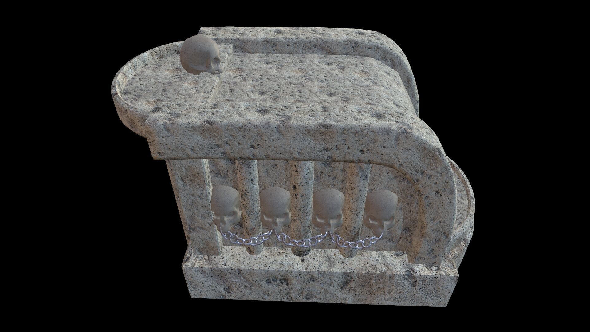 Fontain Medieval v2 Low-poly 3D model_5