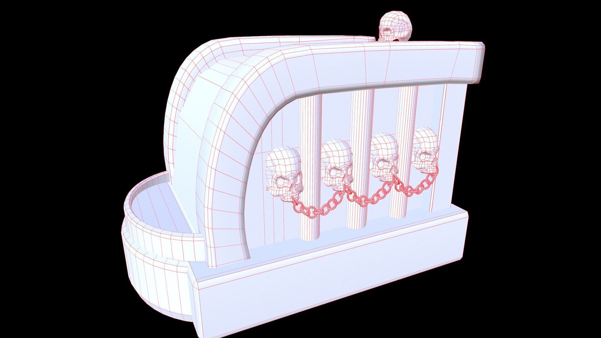 Fontain Medieval v2 Low-poly 3D model_10