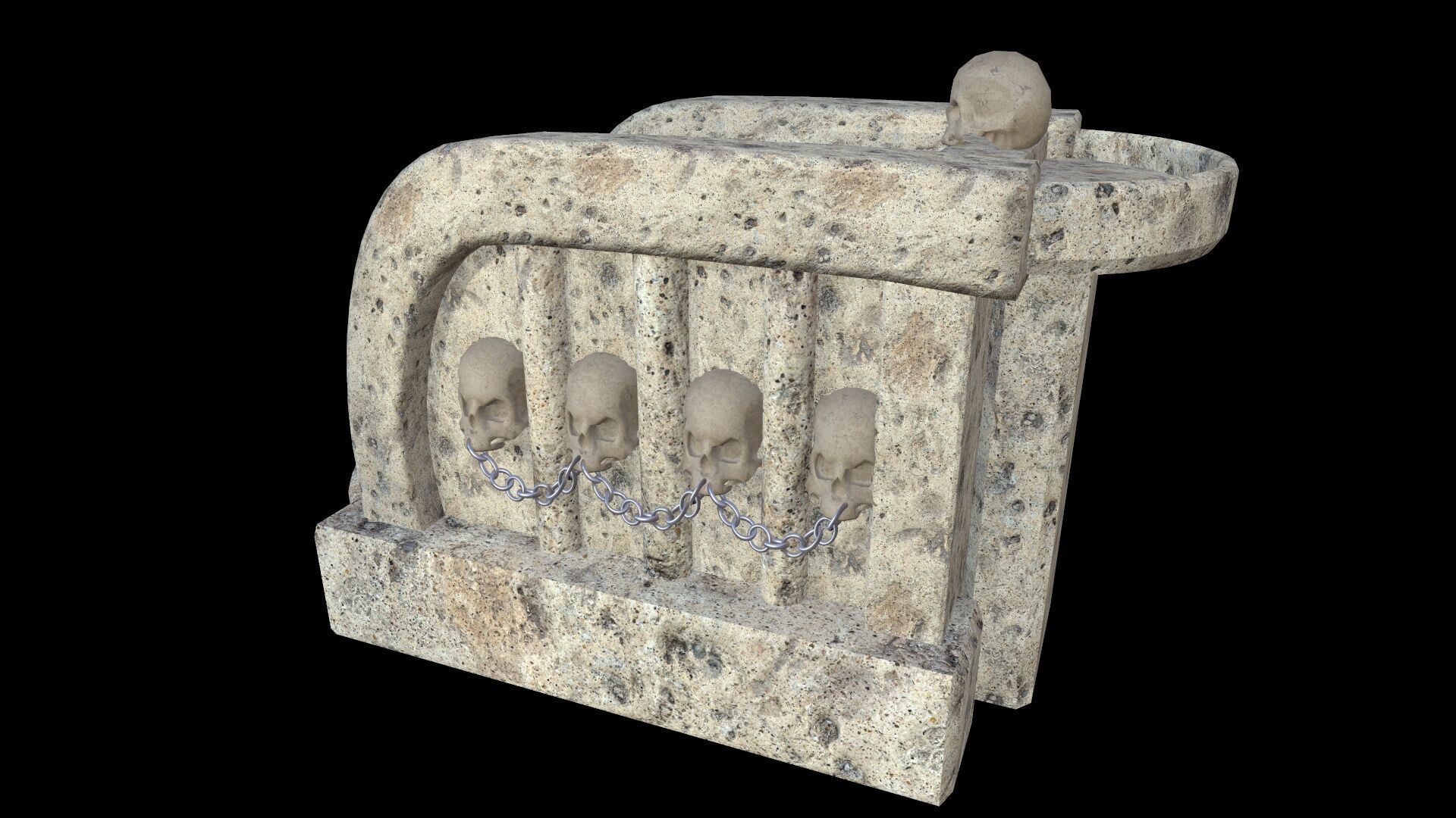 Fontain Medieval v2 Low-poly 3D model_1