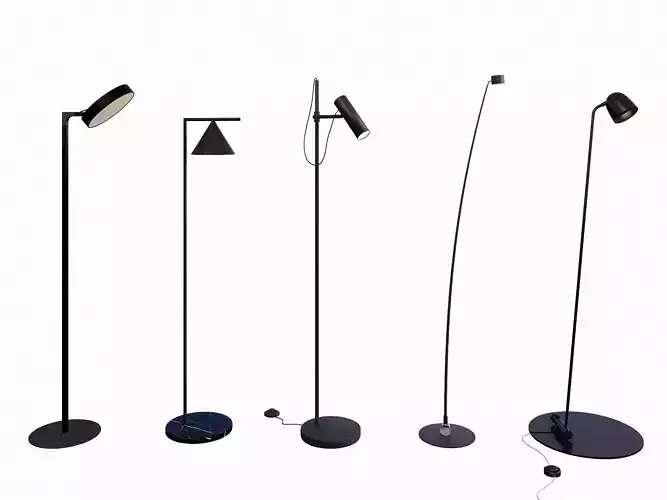 Minimalist Black Floor Lamp Set