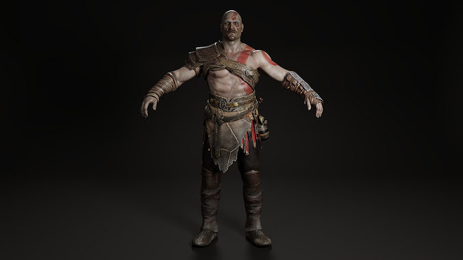 Kratos - God of War - Realistic AAA Character Model 3D model