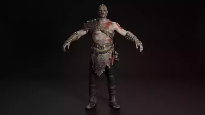 Kratos - God of War - Realistic AAA Character Model