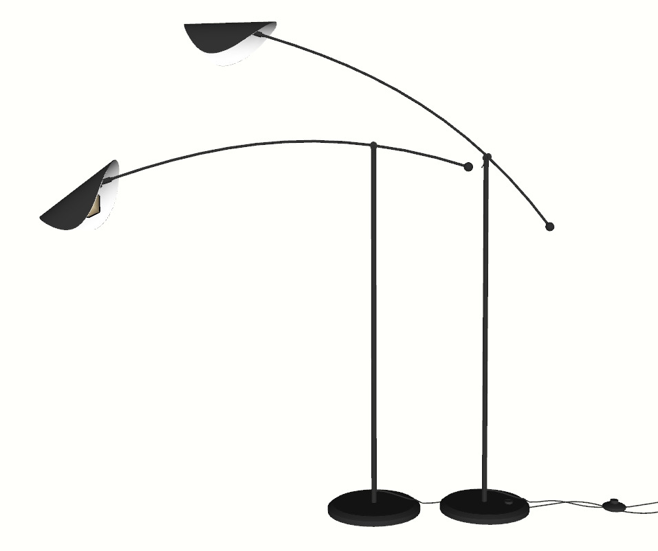 Minimalist Floor Lamp 3D model_1