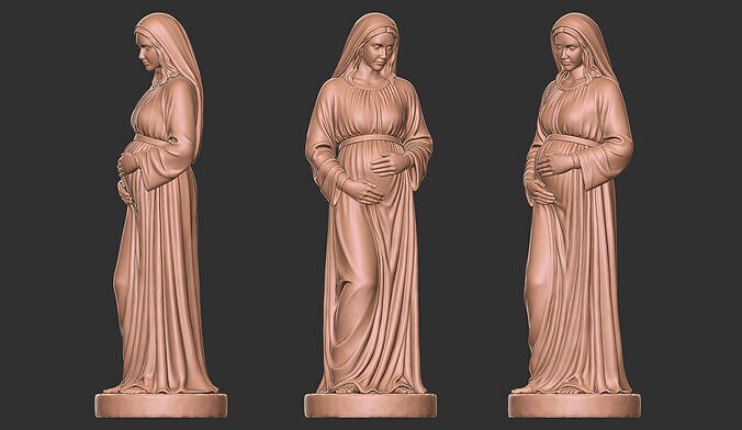 Pregnant mary 3D print model