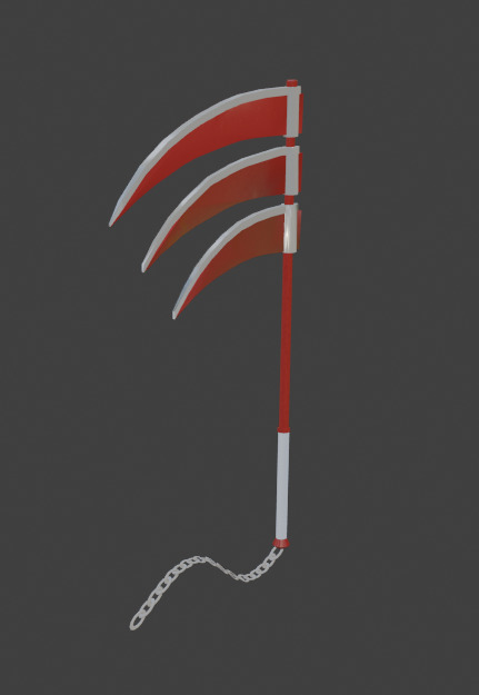 Hidans Scythe Low-poly 3D model_1