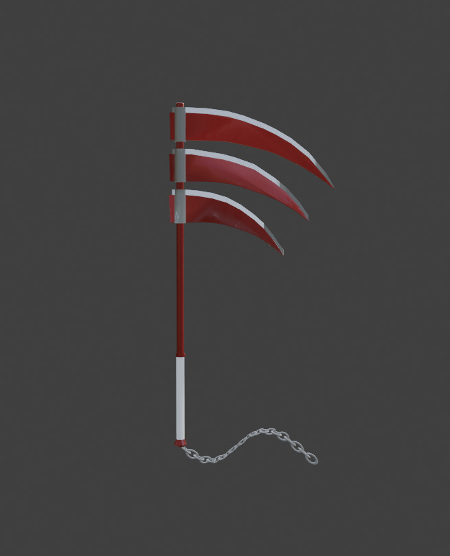 Hidans Scythe Low-poly 3D model_3