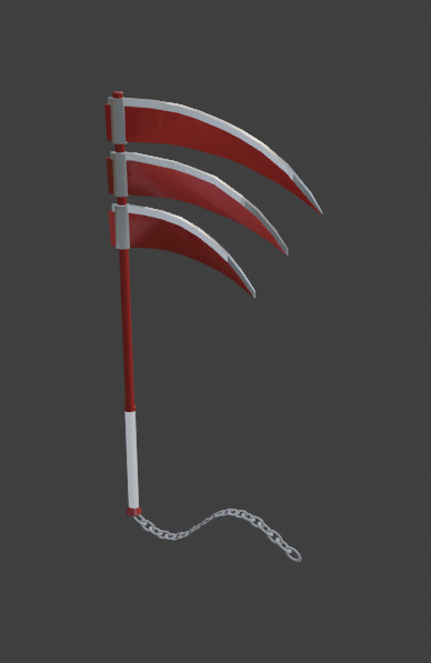 Hidans Scythe Low-poly 3D model_2