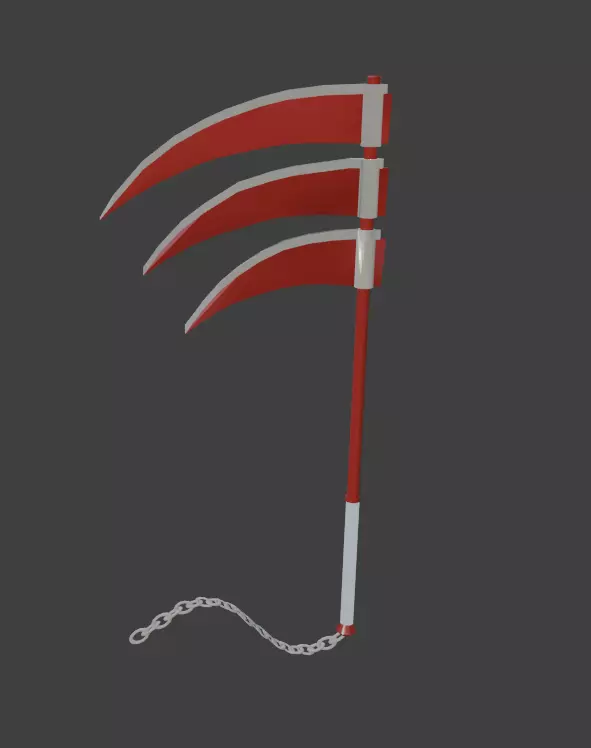 Hidans Scythe Low-poly 3D model_0