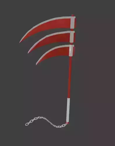 Hidans Scythe Low-poly 3D model