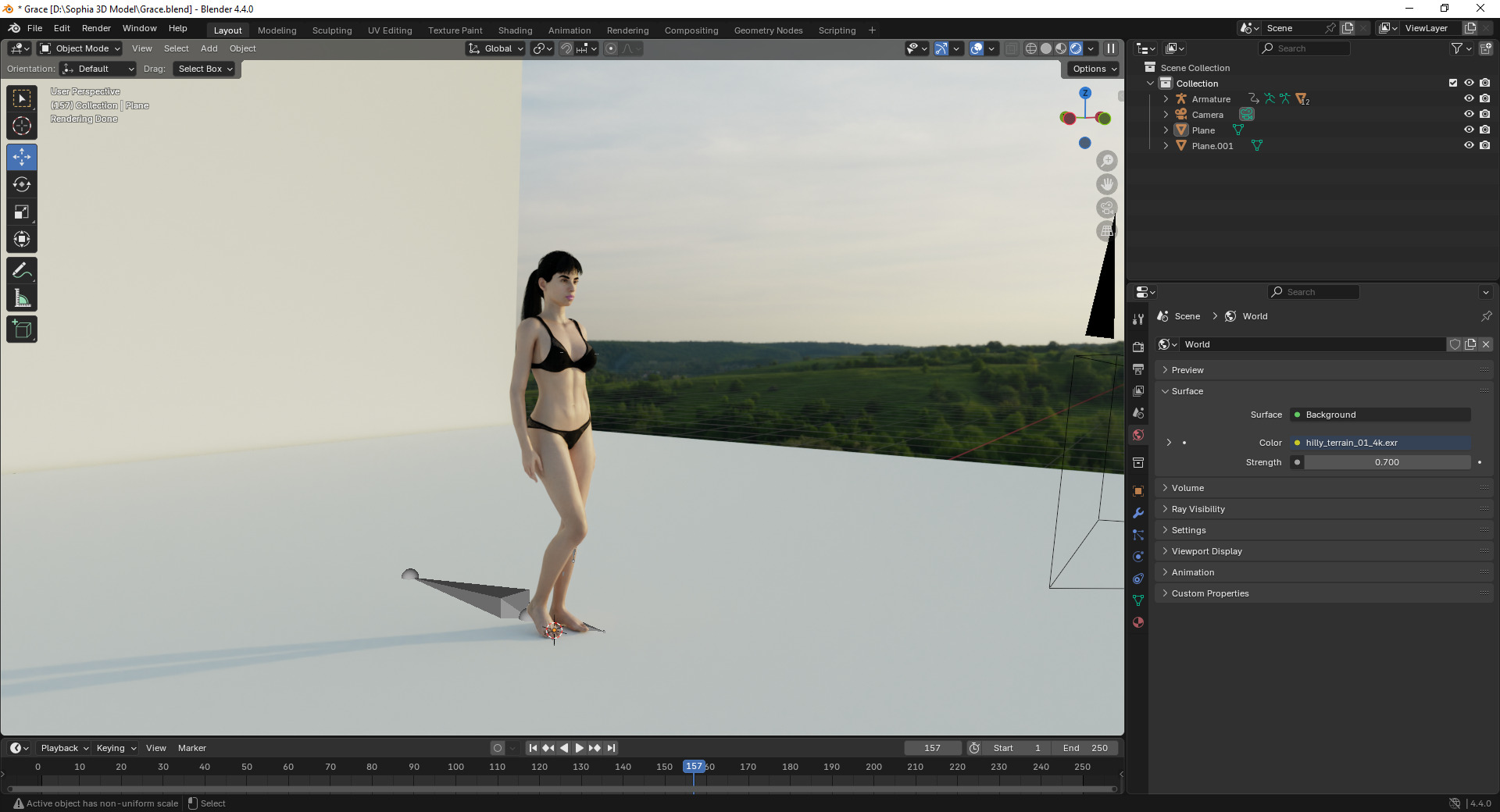 Grace - Realistic Female 3D Model Low-poly 3D model_4