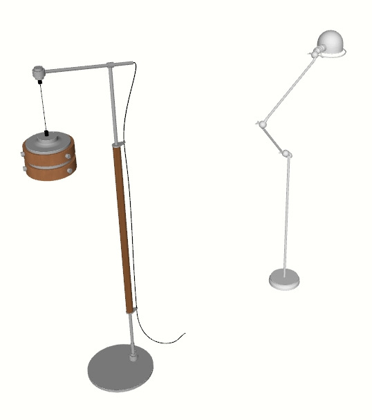 Modern Duo Floor Lamps 3D model_4
