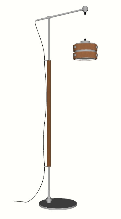 Modern Duo Floor Lamps 3D model_2