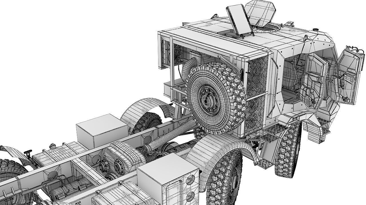 Custom vehicle 8x8 3d model 3D model_31