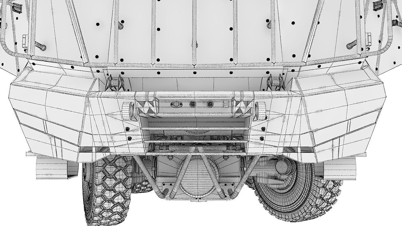 Custom vehicle 8x8 3d model 3D model_43