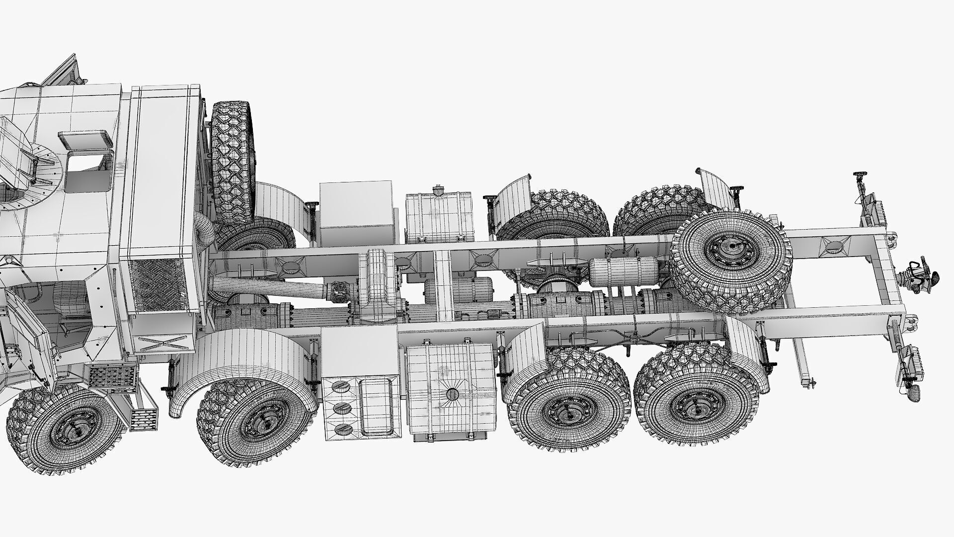 Custom vehicle 8x8 3d model 3D model_10