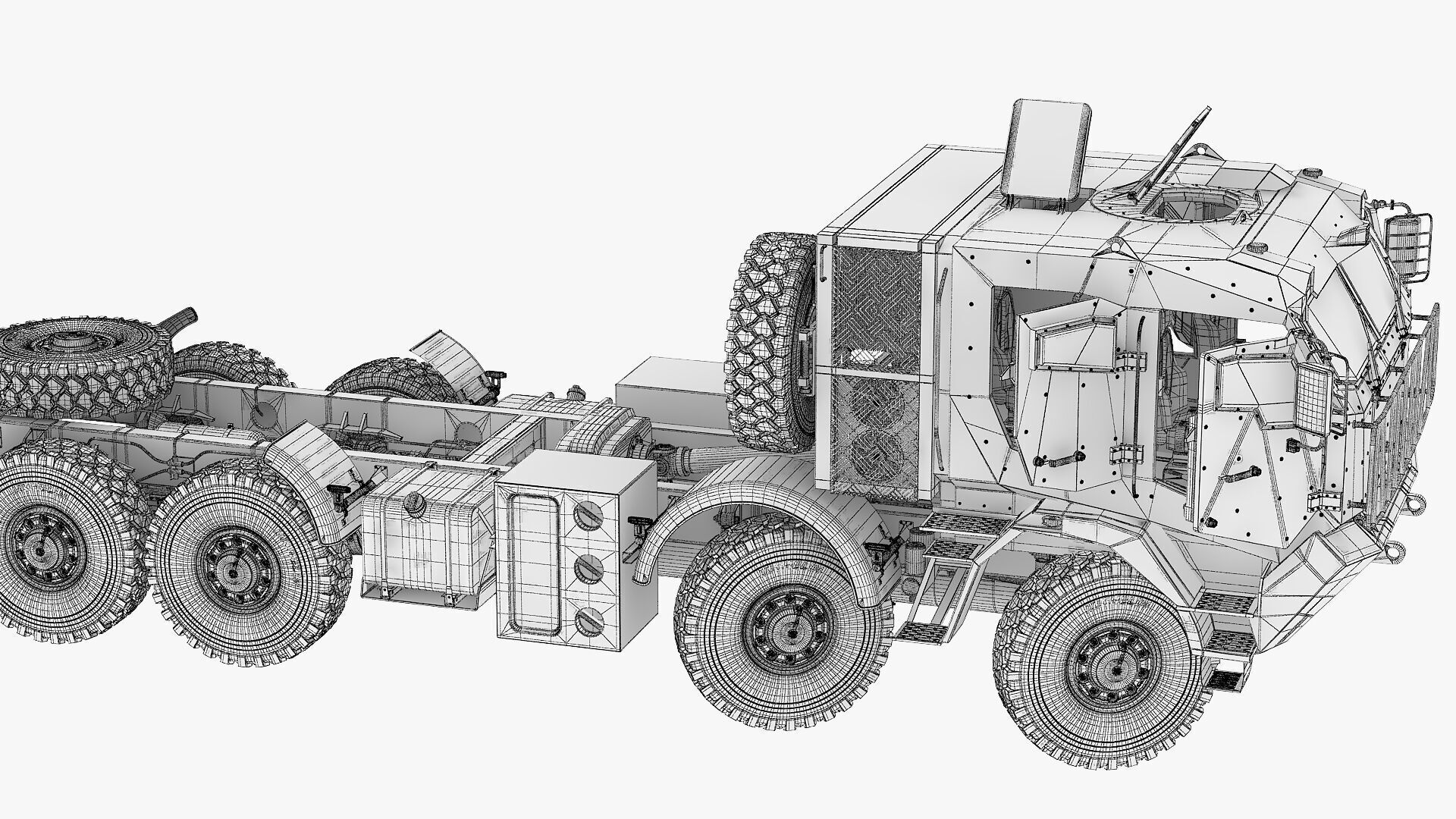 Custom vehicle 8x8 3d model 3D model_8