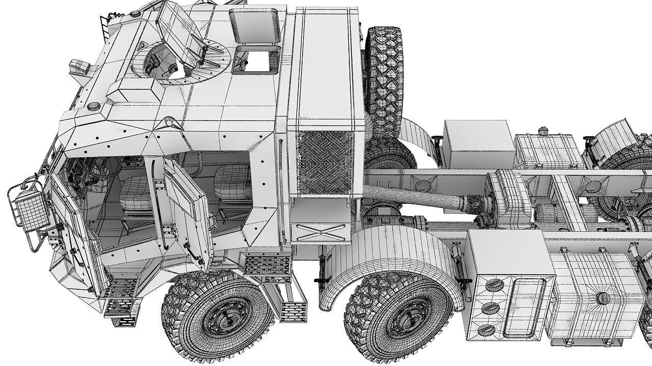 Custom vehicle 8x8 3d model 3D model_27