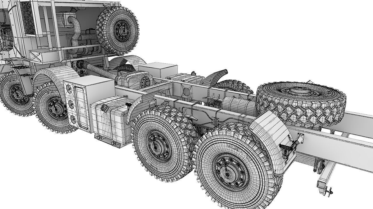 Custom vehicle 8x8 3d model 3D model_35