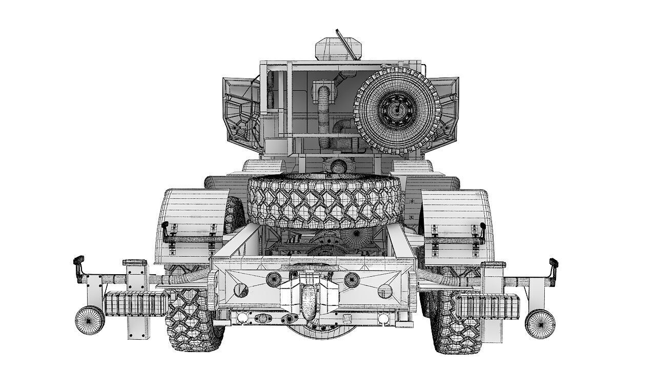 Custom vehicle 8x8 3d model 3D model_49