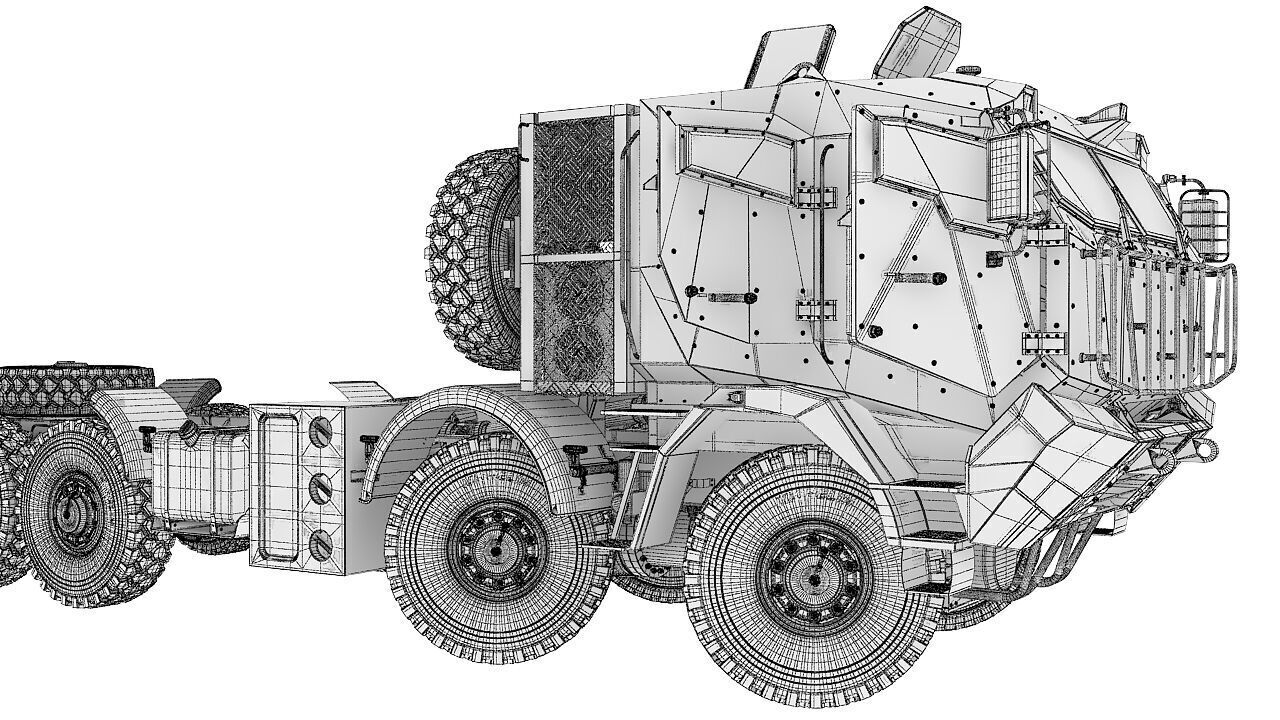 Custom vehicle 8x8 3d model 3D model_23
