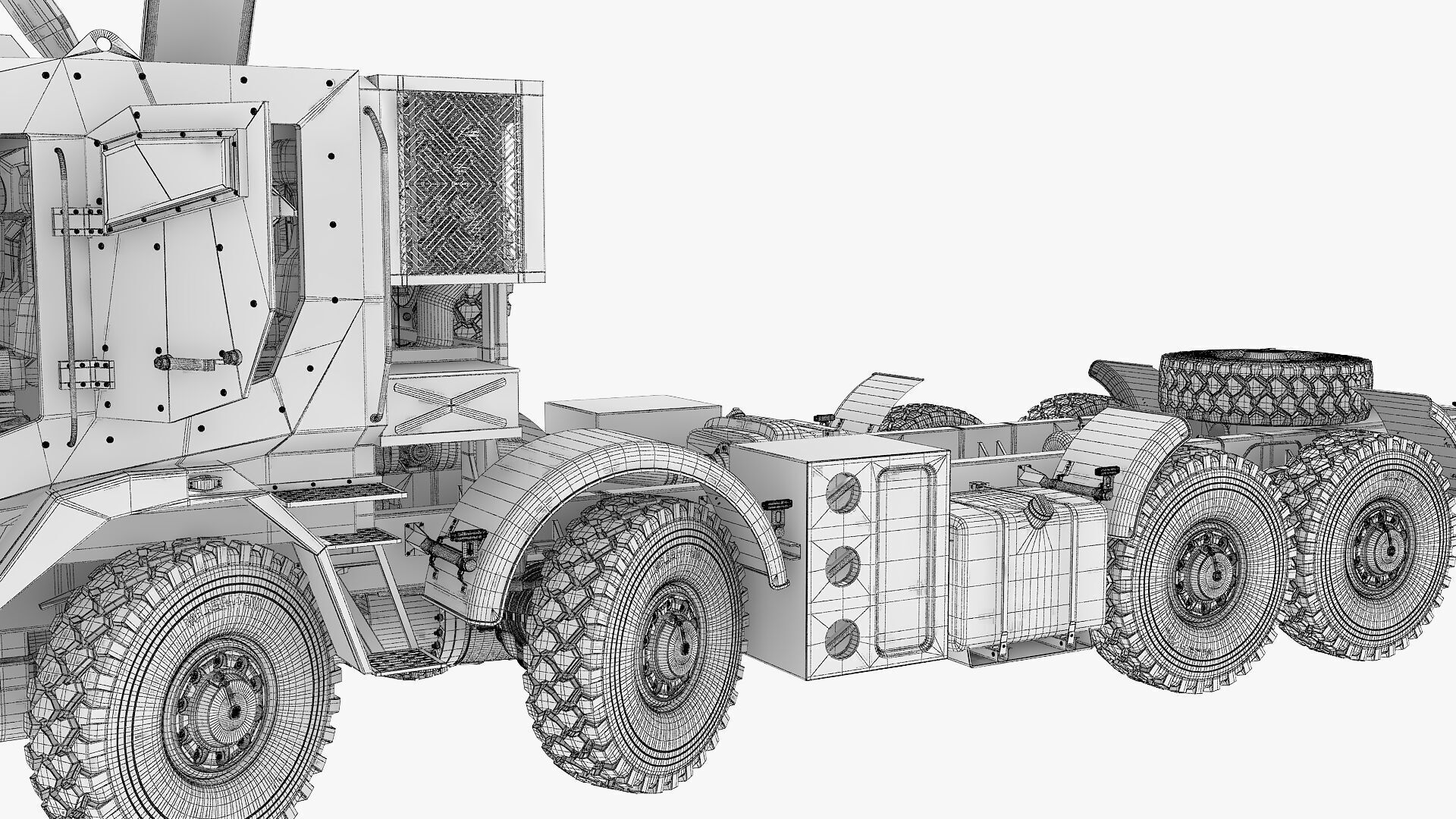Custom vehicle 8x8 3d model 3D model_12