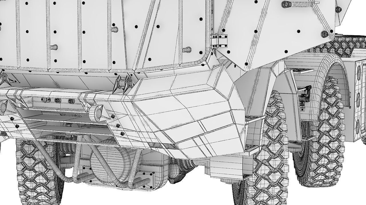 Custom vehicle 8x8 3d model 3D model_45