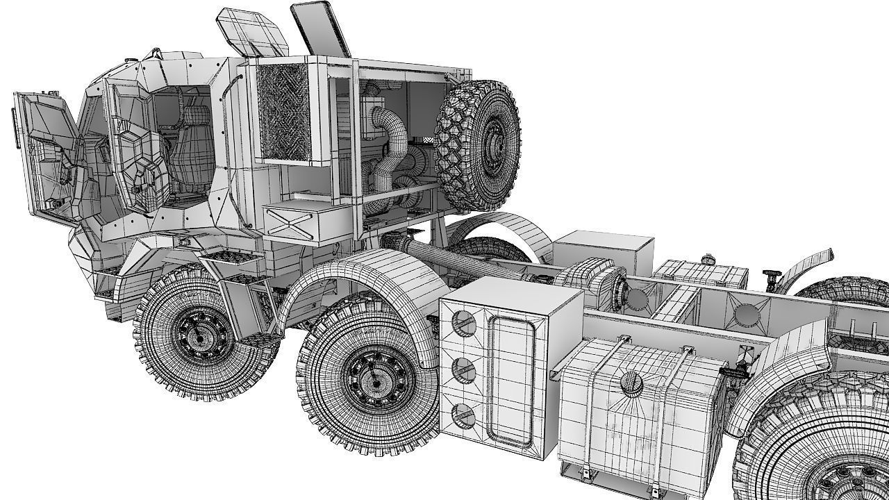 Custom vehicle 8x8 3d model 3D model_37
