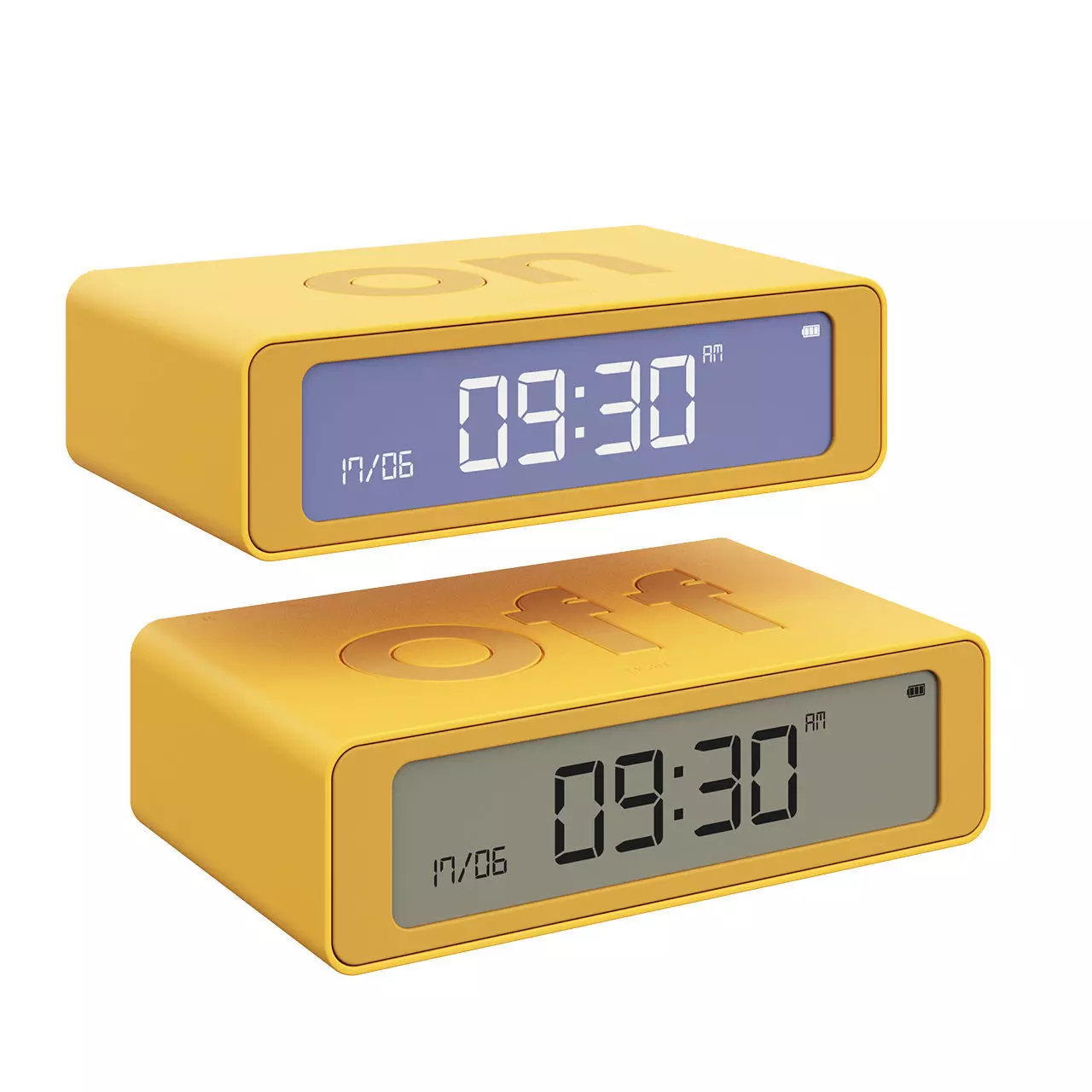 Flip Mini Reversible LCD Alarm Clock by Lexon 3D model_0