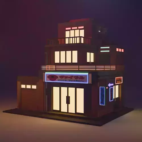 Low Poly 3D Model House