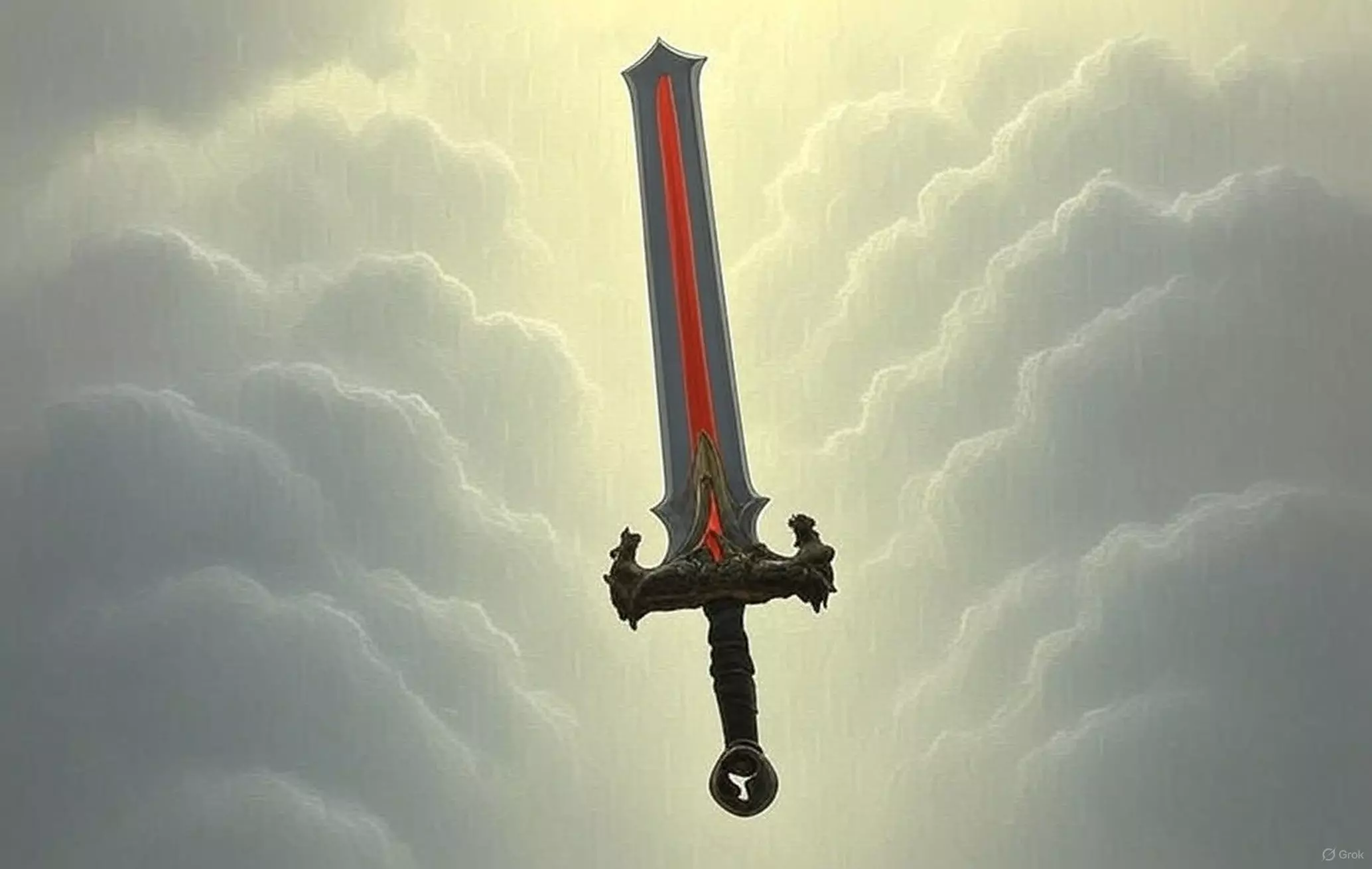 Elven Fantasy Sword - Game Ready Low-poly 3D model_0