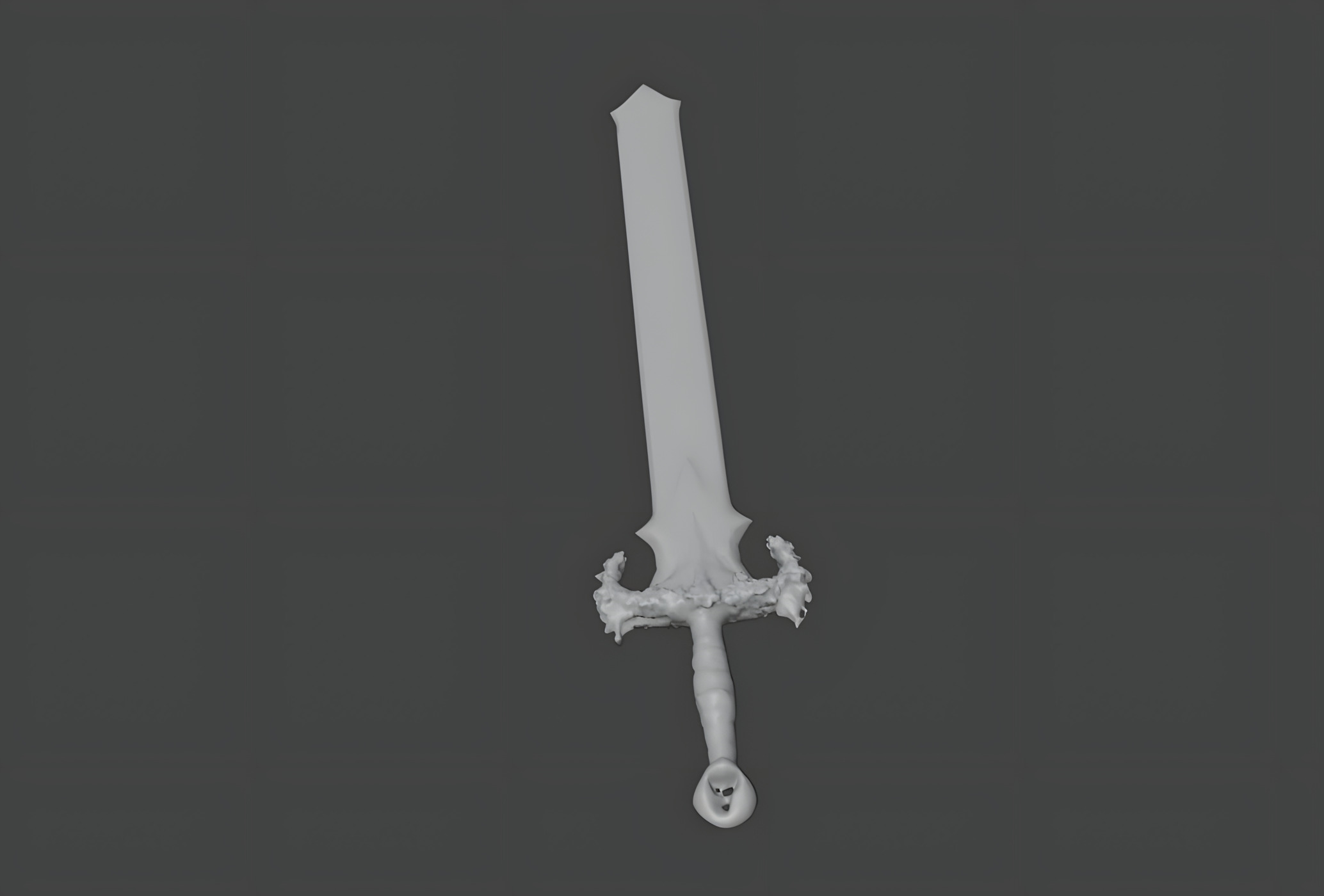 Elven Fantasy Sword - Game Ready Low-poly 3D model_3